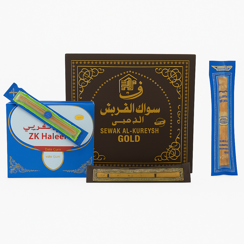 23b30537-b84f-43a6-b967-b91a55ca4939 Misvak 3’lü Set – Sewak Halem, Kureyşî Kısa ve Uzun 1. Kalite | Doğal ve Sünnete Uygun - Görsel 1