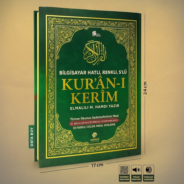 Ortaboy Bilgisayar Hatlı Renkli 3’lü Kur’an-ı Kerim - Merve Yayınları